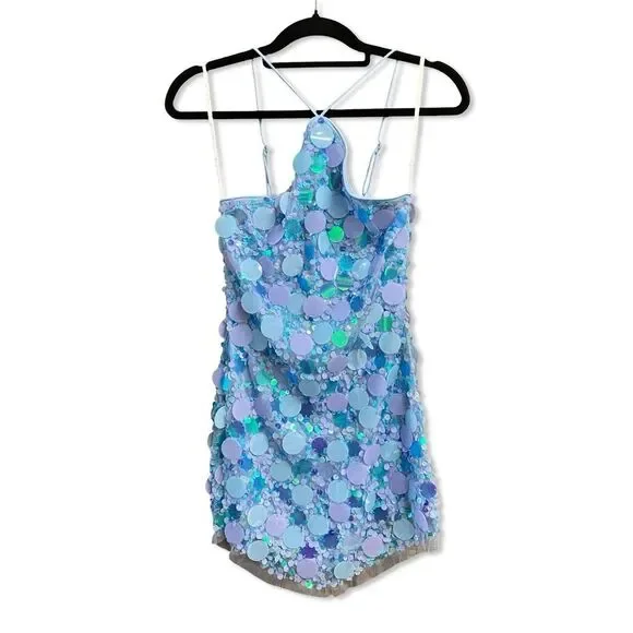 mini formal dresses Maybelle Jacquard A-Line Mini Dress Royal